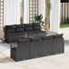 Prolenta Maison Exclusive - Ensemble de canapé de jardin avec stockage 9 pcs Noir polyrotin