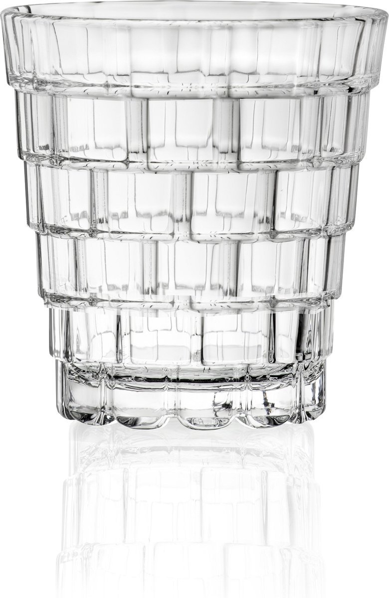 RCR Crystal Set di 6 Bicchieri Acqua Stack in Luxion, Servizio da Tavola Elegante, 100% Made in Italy, Capacità 31,9 cl