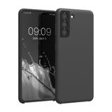 kwmobile telefoonhoesje geschikt voor Samsung Galaxy S21 - Hoesje met siliconen coating - Smartphone case in mat zwart