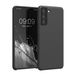 kwmobile telefoonhoesje geschikt voor Samsung Galaxy S21 - Hoesje met siliconen coating - Smartphone case in mat zwart