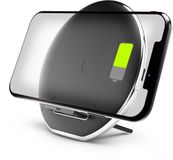 Denver CPQ-10 - Draadloze smartphone oplader - QI oplader - 10W - Telefoonstandaard - Zwart