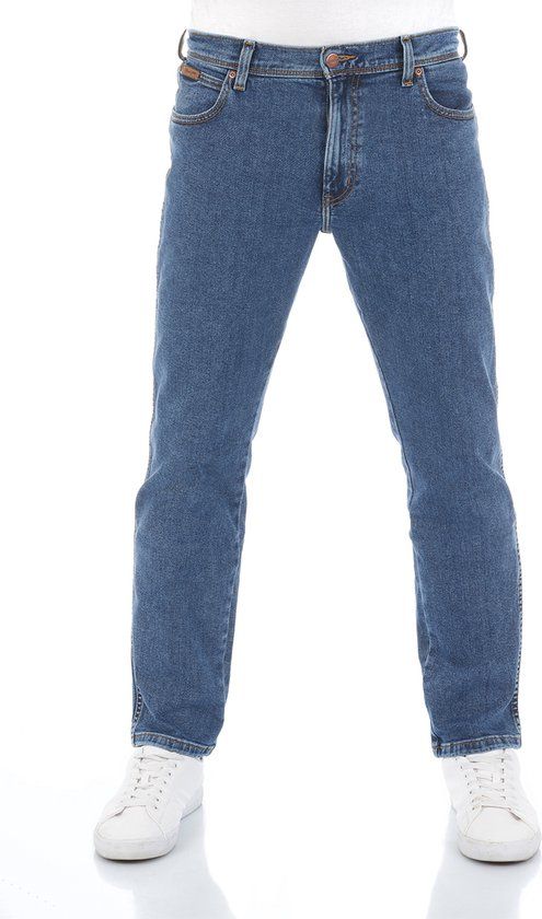 Wrangler Texas Slim Stretch Jeans - Men - Slim Fit - Blue - W44/L34