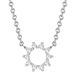 Glanzstücke München Zilveren ketting Bloem/cirkel - Zilver - Zirkonia - Dames