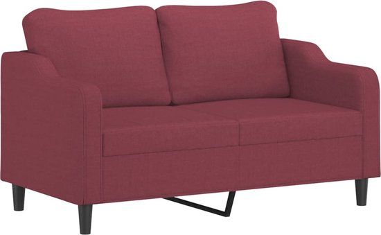 vidaXL Tweezitsbank 140 cm stof wijnrood