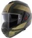 Shark Oxo Sikter Mat Groen Chrome Goud GUQ Systèmehelm - Maat XL