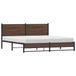 Maison Exclusive - Lit en métal sans matelas, marron, aspect chêne, 160x200 cm