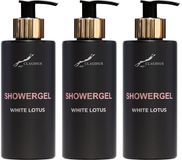 Splashbox Cosmetics Showergel White Lotus 300 ml - gouden pomp - 3 stuks