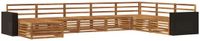vidaXL Hoek loungeset 7-zits Naturel Massief Acacia Hout