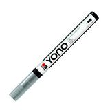 Marabu YONO Marker, 12400101078, grijs 078, veelzijdige acrylstift met fijne Japanse ronde punt 0,5-1,5 mm, op waterbasis, lichtecht en waterbestendig, voor bijna alle ondergronden