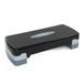 TREXO Aerobic Step 68 x 28 cm, voor cardio- en fitnesstraining, in hoogte verstelbaar, 15-20 cm, duurzaam, van polypropyleen en TPR Aerobic Step hoogwaardig grijs