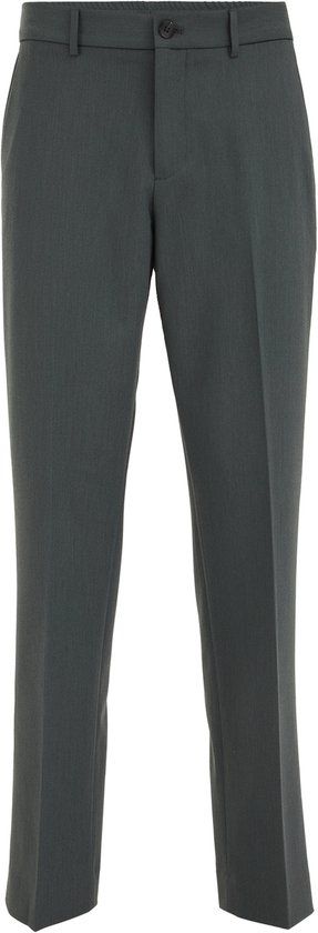 WE Fashion Heren regular fit pantalon van twill met stretch