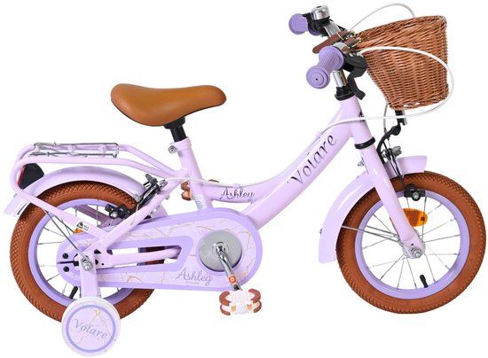 Volare Ashley Kinderfiets - Meisjes - 12 inch - Lila - Twee handremmen