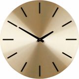 Mica Decorations Wandklok - Goud/Zwart - Aluminium - D35,5 cm