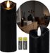 sarcia.eu Zwarte LED-kaars met vlam-effect, 17,5 cm
