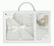 Interbaby Deken En Knuffeldoek 110 X 80 Cm Fleece Grijs