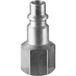 Prevost Embout pour raccords rapides pneumatiques filetage vers femelle G 1/4 femelle 1/4 pouce ISO B8 en acier traité (prix pour sachet de 1)