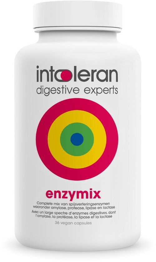 Intoleran Enzymix Spijsverteringsenzymen – 36 Capsules
