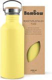 Bambaw Waterfles 1 liter RVS Geel
