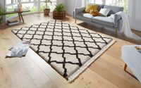 Mint rugs Hoogpolig vloerkleed Pearl - crème/donkerbruin 120x170 cm