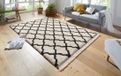 Mint rugs Hoogpolig vloerkleed Pearl - crème/donkerbruin 120x170 cm