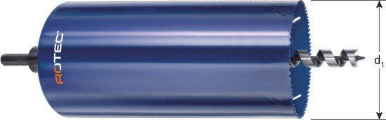 Rotec Dakdoorvoerboor 121x300mm 4-6tpi incl.boor +6kt adapter