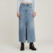 G-Star Viktoria Long Skirt Dames Rokken Faded Blue Torrent Katoen