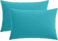 vidaXL - Kussensloop - 2 stuks - HEERLEN - Turquoise - 50 x 75 cm - Polyester