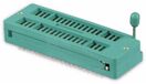 Prise IC 40 broches pour CI DIP, sans force, actionné par levier, RM 2,54/15,24 mm