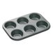 MasterClass muffinvorm met 6 vakjes met PTFE, PFOA- en BPA-vrije antiaanbaklaag, robuust 1 mm dik koolstofstaal, 27 x 18 cm cupcakevorm