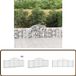 vidaXL Gabions - 9 pièces - voûté - 200x30x60/80 cm - fer galvanisé