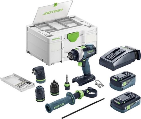 Festool TPC 18/4 5,0/4,0 I-Set/XL 18V Li-Ion accu klopboormachine set (1x 4,0Ah & 1x 5,0Ah) in systainer - 75Nm