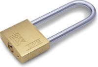 Dulimex Hangslot met 2 sleutels - 50 mm - messing - 79 mm beugel - kofferslot