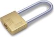 Dulimex Hangslot met 2 sleutels - 50 mm - messing - 79 mm beugel - kofferslot