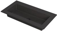 Wastafel INK Kraft Wastafel Enkele Bak Zonder Kraangat - 900x450x10 mm - Quartz Zwart