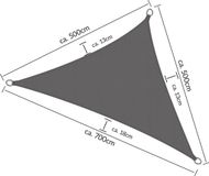 Sol Royal SolVision PS9 – Schaduwdoek Driehoek 5x5x7 Antraciet – Waterafstotend – UV Bescherming