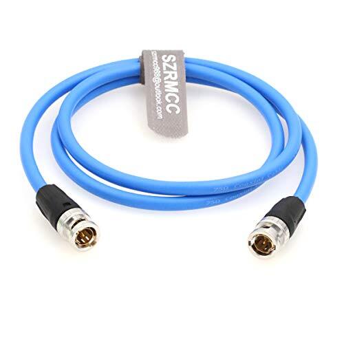 SZRMCC BNC Male naar Male 12G HD SDI 75ohm 4K Video Coaxiale Kabel voor Camera Monitoren(1.5m, blue)