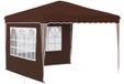 vidaXL Pop-up Feesttent 288 x 288 x 245 cm Bruin Oxford Stof
