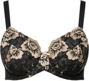 TruYou - Femme - Soutien-gorge à armatures avec broderie - Noir - Taille 105D