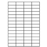 A4 etiketten 52,5 x 21,2 mm wit 100 vel