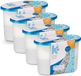 Arte Regal Vochtvanger 500ml - 4x - Contre moisissure/condensation/odeur - cave/garage/maison/armoires - 9 x 15 cm - granulés absorbant l'humidité en pot