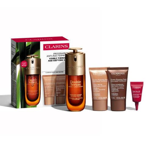 Clarins Double Serum 50 ml + Extra-Firming Day Cream 15 ml + Extra-Firming Night Cream 15 ml + Total Eye Lift 3 ml