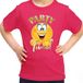 Bellatio Decorations Verkleed shirt meisjes - Party Time - roze - carnaval - voor kinderen 122/128