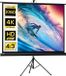 HOMCOM Projectiescherm met statief 84 inch 4:3 draagbaar Zwart