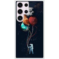 Cosmonaute aux ballons Verstevigd hoesje met sublimatie bedrukking, compatibel met Samsung Galaxy S23