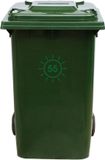 MC Living KadoExpress Kliko Sticker / Vuilnisbak Sticker - Zon - Nummer 55 - 16,5x16,5 - Groen