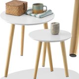tectake® Set van 2 Bijzettafels Skaland