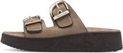 Tamaris - Dames - Muiltjes - Beige - Textiel - Sleehak - Maat 42