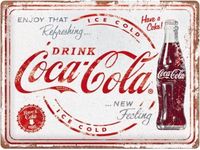 Nostalgic Art Merchandising Nostalgic Art Coca-Cola Refreshing New Feeling Metaal Bord 30 x 40cm