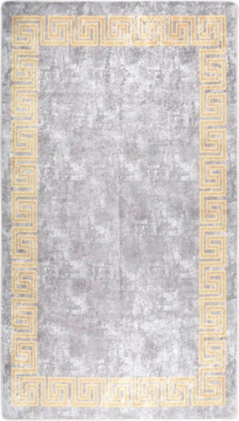 vidaXL Vloerkleed wasbaar 190x300 cm Grijs