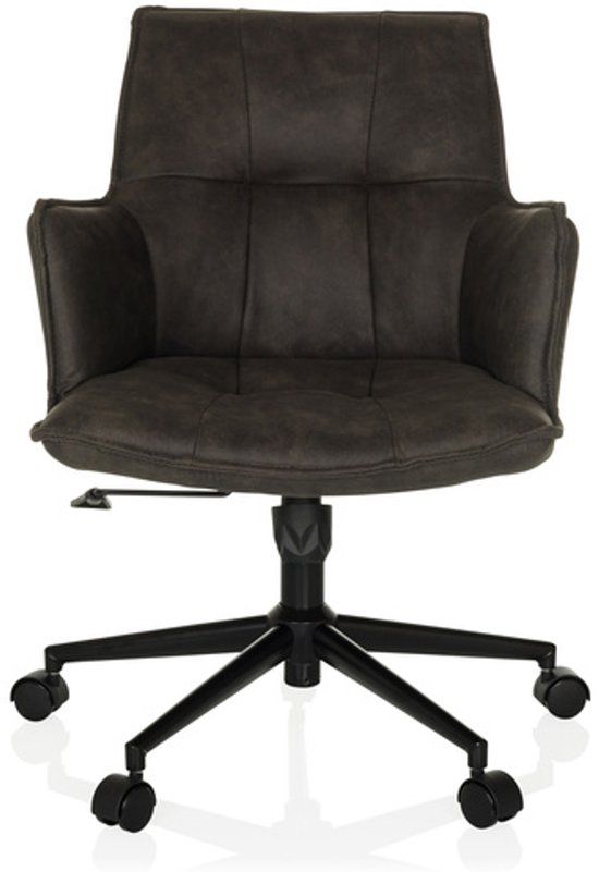 hjh LIVING Bureaustoel SOLAO LIFE Stof Donkergrijs